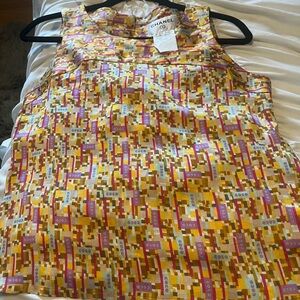 CHANEL all
Over logo silk tank top . Size xs-s